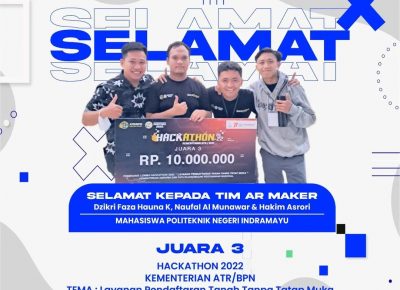 Tim ARMaker POLINDRA Sabet Juara 3 Nasional Kompetisi Hackathon Kementerian ATR/BPN