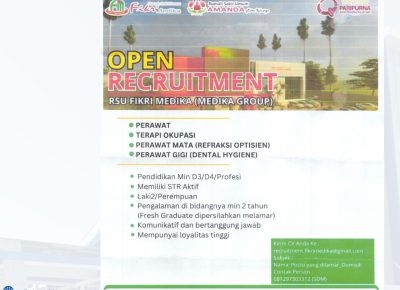 Open Recruitment  Rumah Sakit Umum FIKRI MEDIKA (MEDIKA GROUP)
